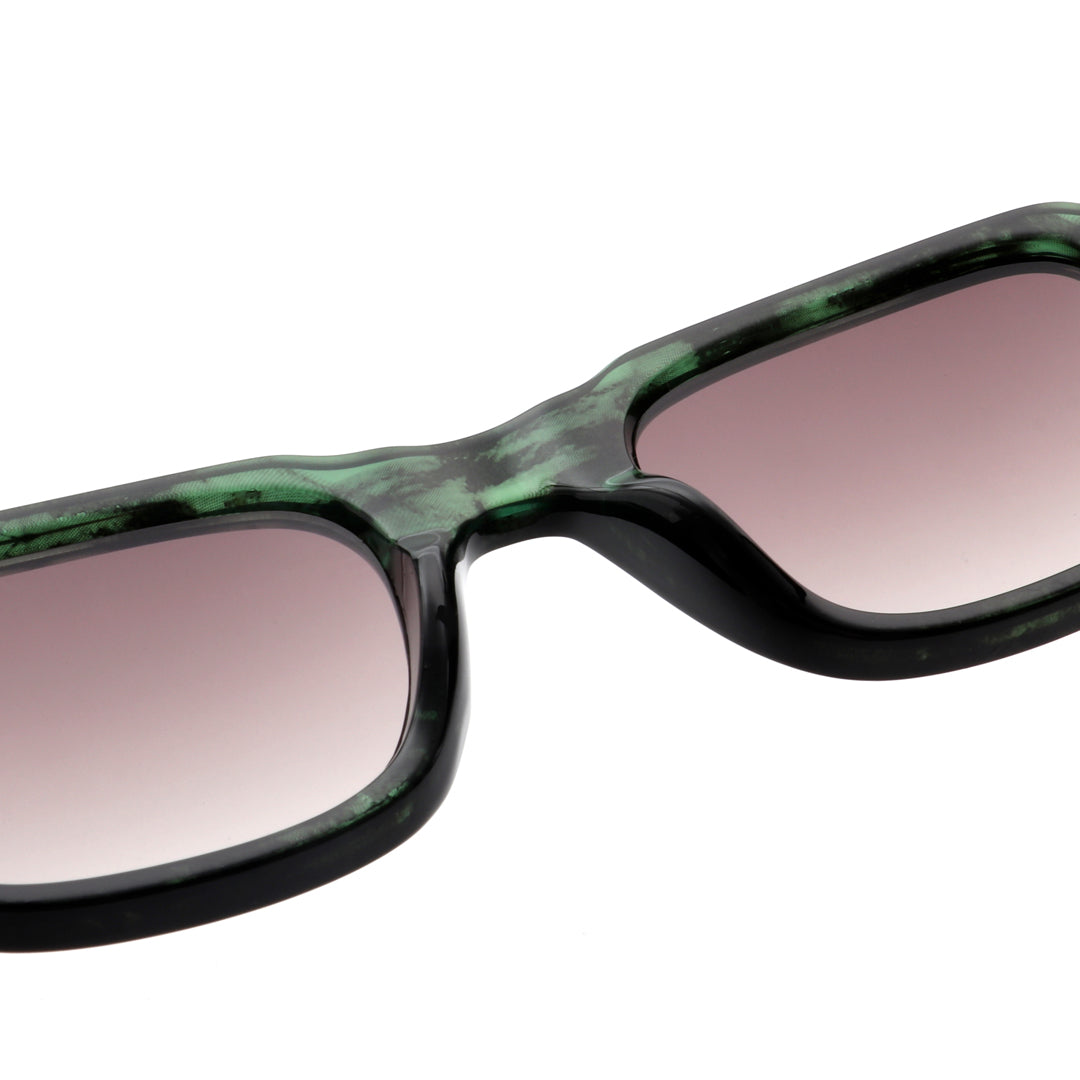 A Kjaerbede Halo Sunglasses - Green Marble Transparent