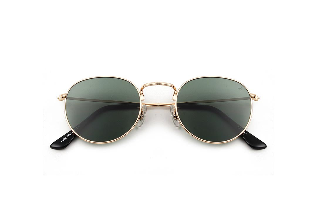A Kjaerbede Hello Sunglasses - Gold / Green