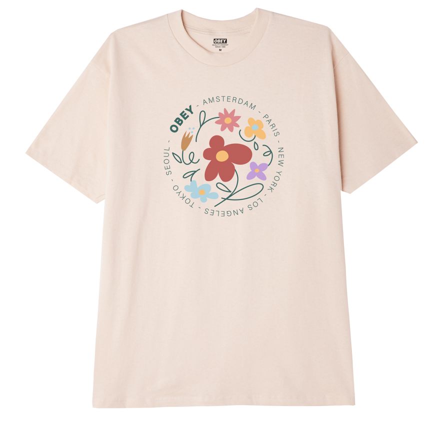 Obey Flower Dance T-Shirt - Cream