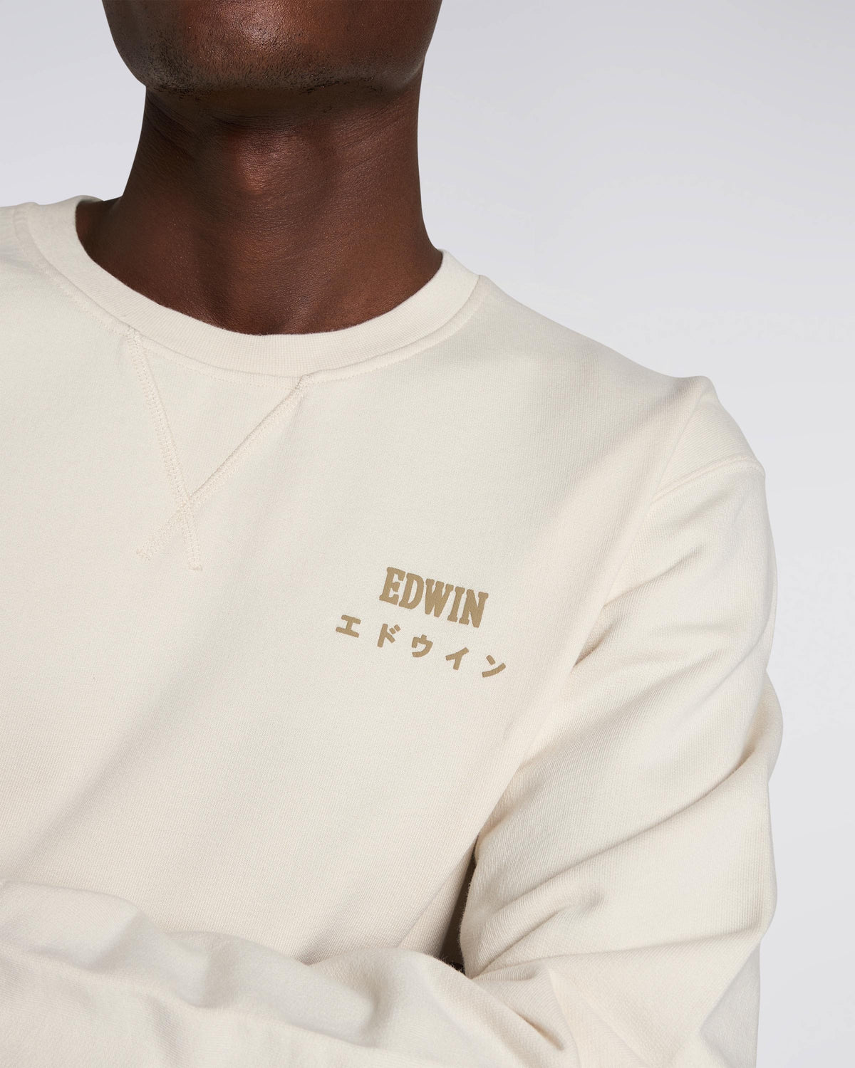 Edwin Base Crew - Whisper White
