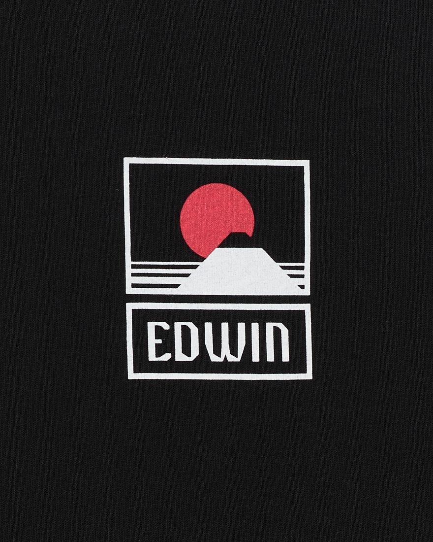 Edwin LS Sunset on Mt Fuji T-Shirt - Black