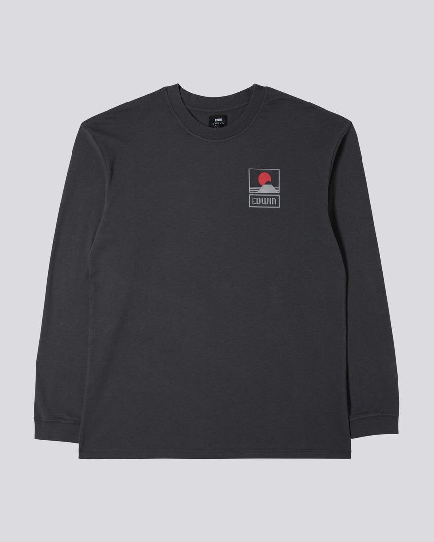 Edwin Sunset On Mt Fuji Long Sleeve T-Shirt Ebony