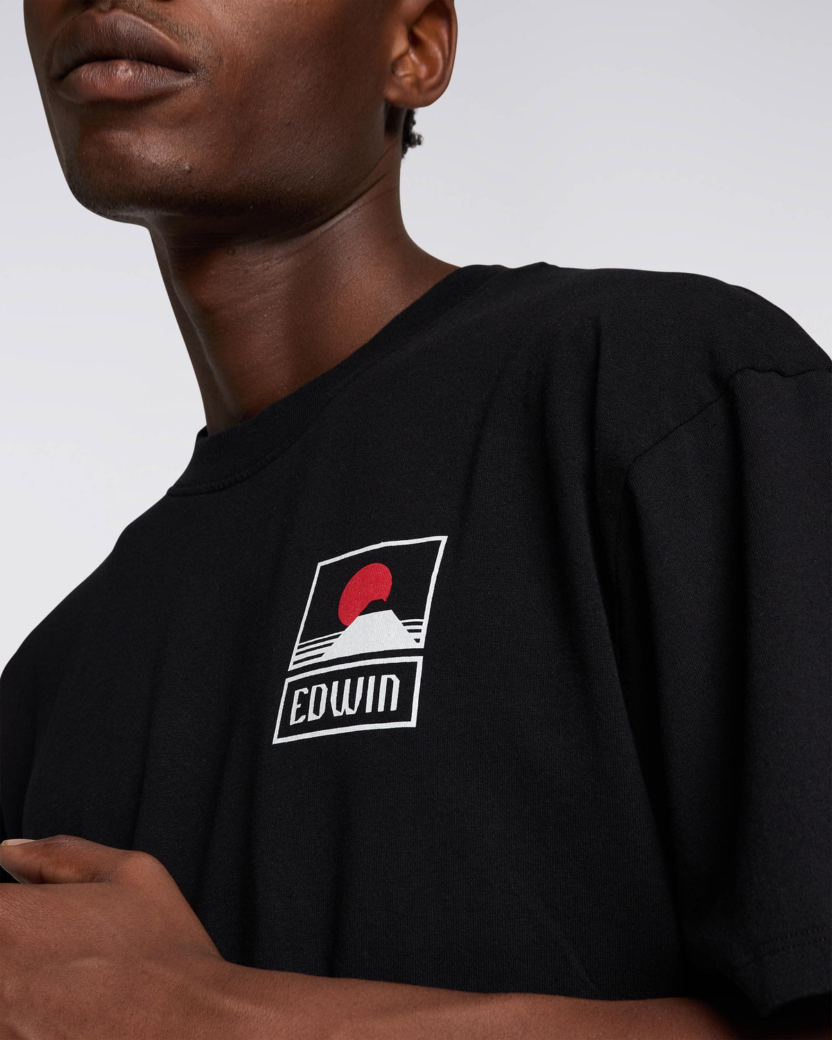 Edwin Sunset on Mt Fuji T-Shirt - Black