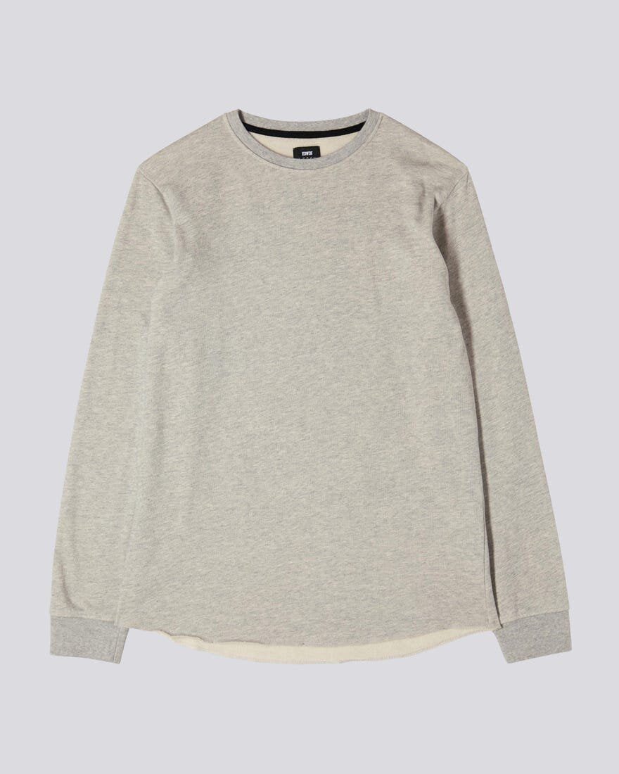 Edwin Terry Rib Long Sleeve T-Shirt Grey Marl