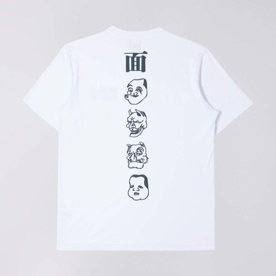 Edwin Hokusai Noh Masks T-Shirt White