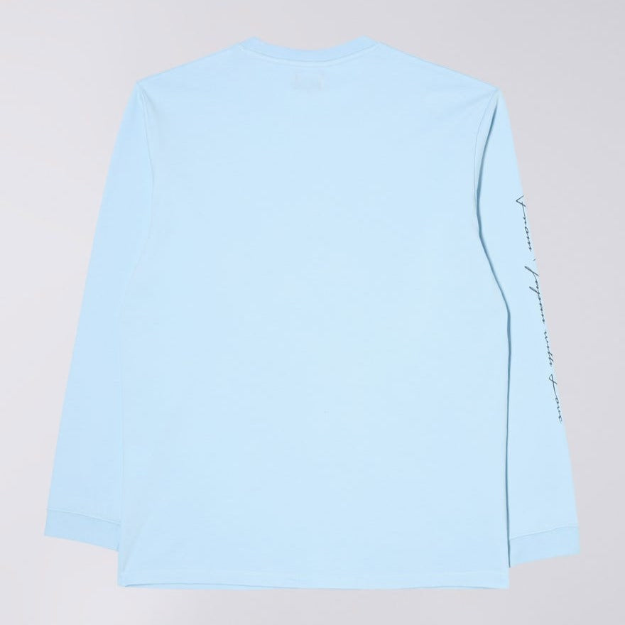 Edwin Fuji Scenery LS T-Shirt - Cerulean Blue