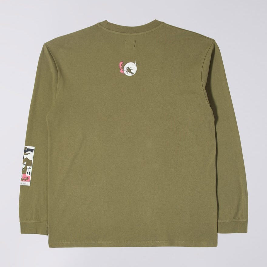Edwin Tarot Deck 2 LS T-Shirt - Martini Olive