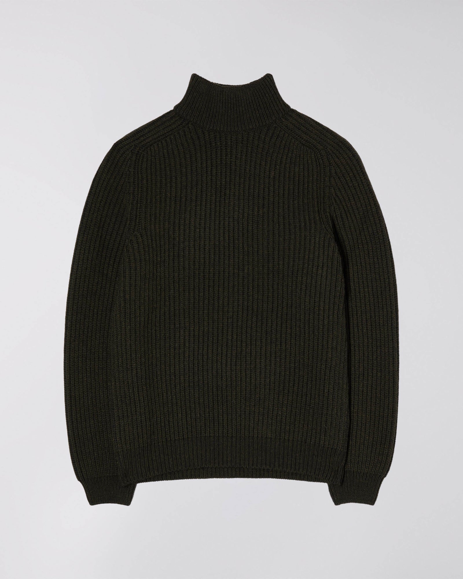 Edwin Roni High Collar Knit - Uniform Green