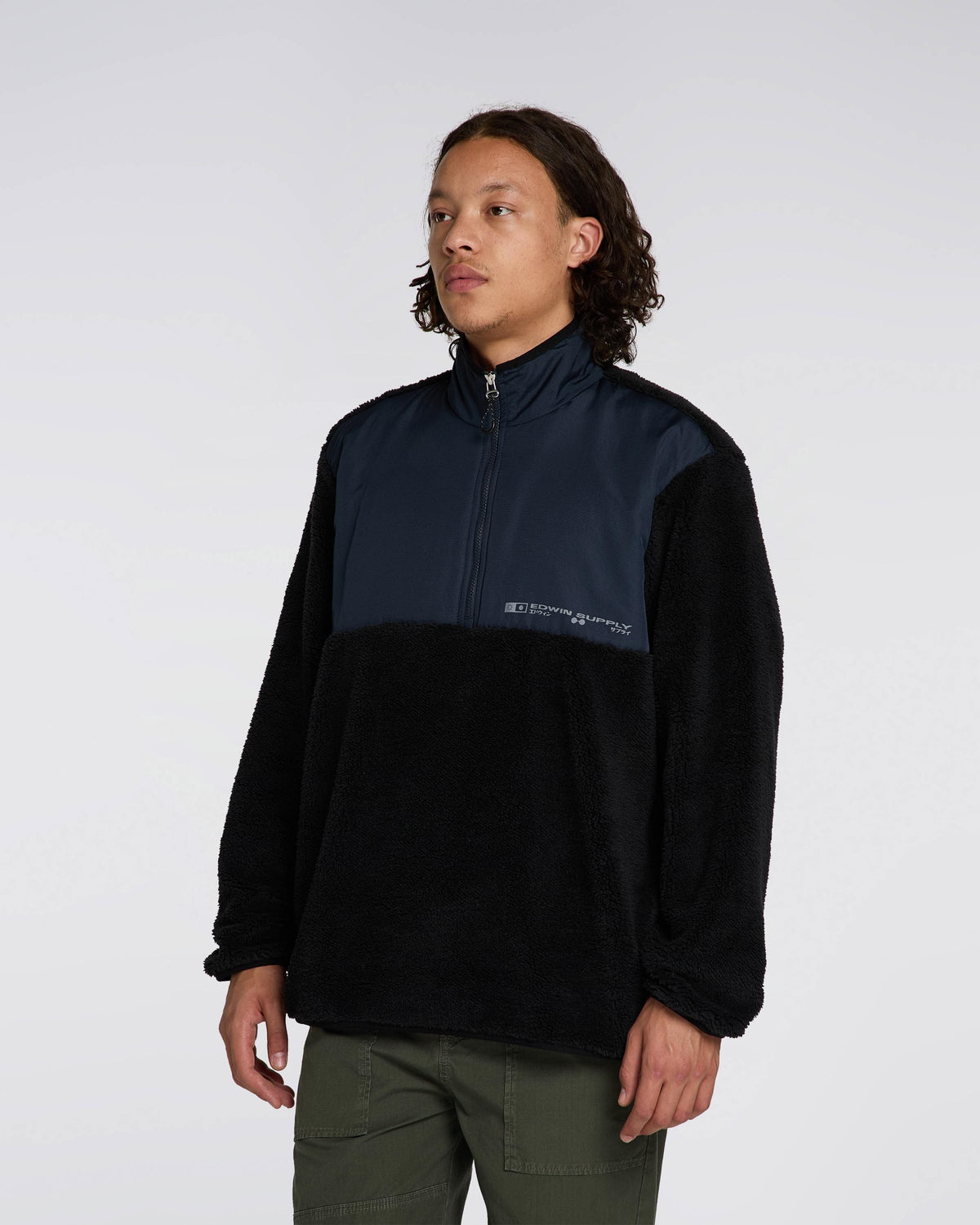 Edwin Kaiteki Half Zip Sweat : Black