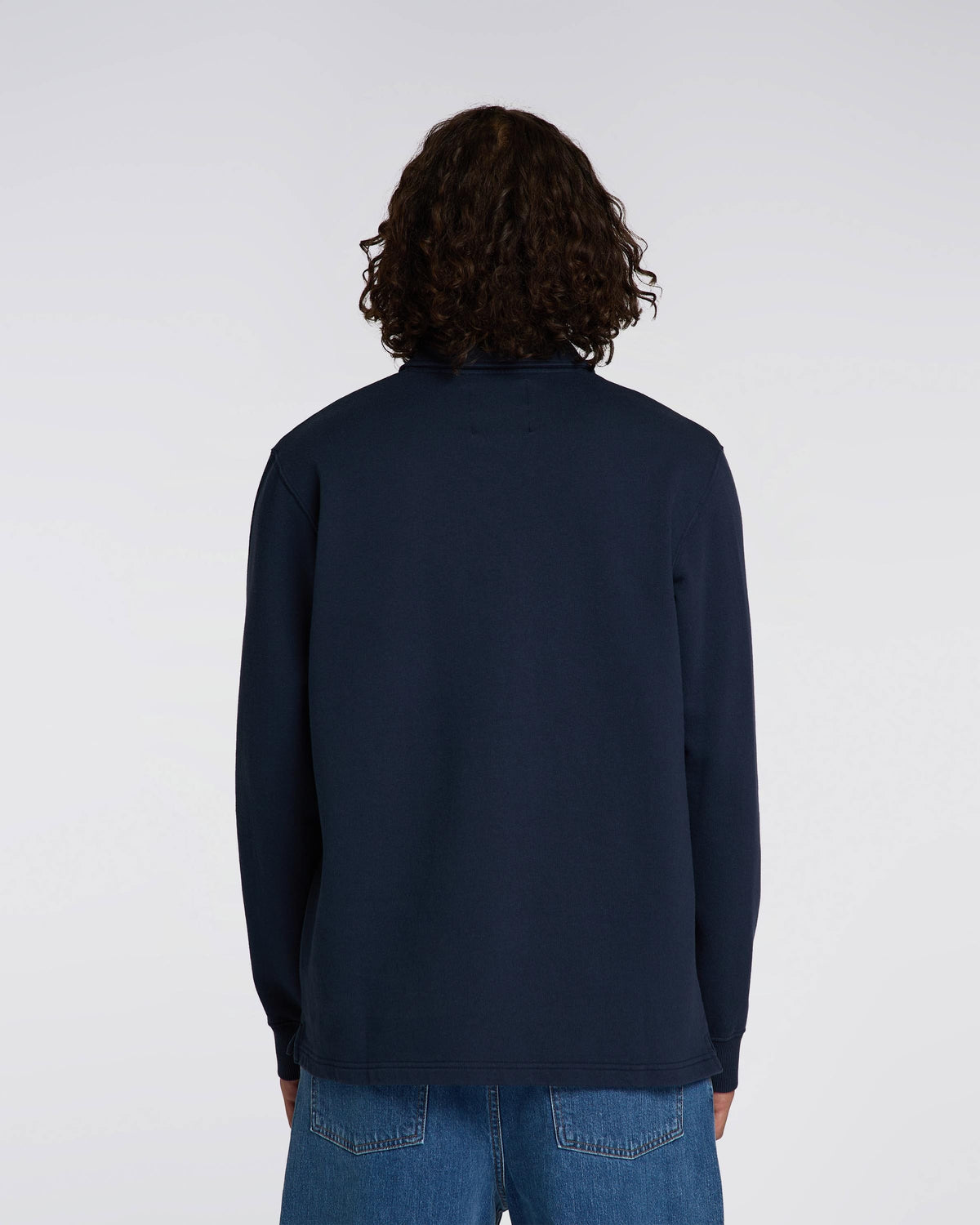 Edwin Zip Polo - Navy Blazer