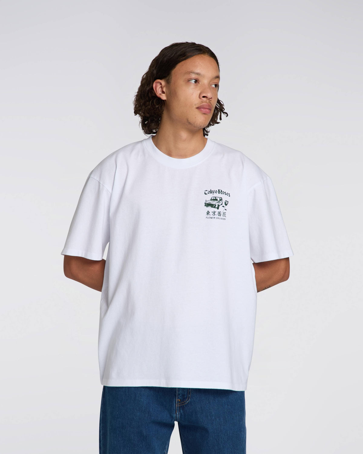 Edwin Tokyo Roses T-Shirt - White
