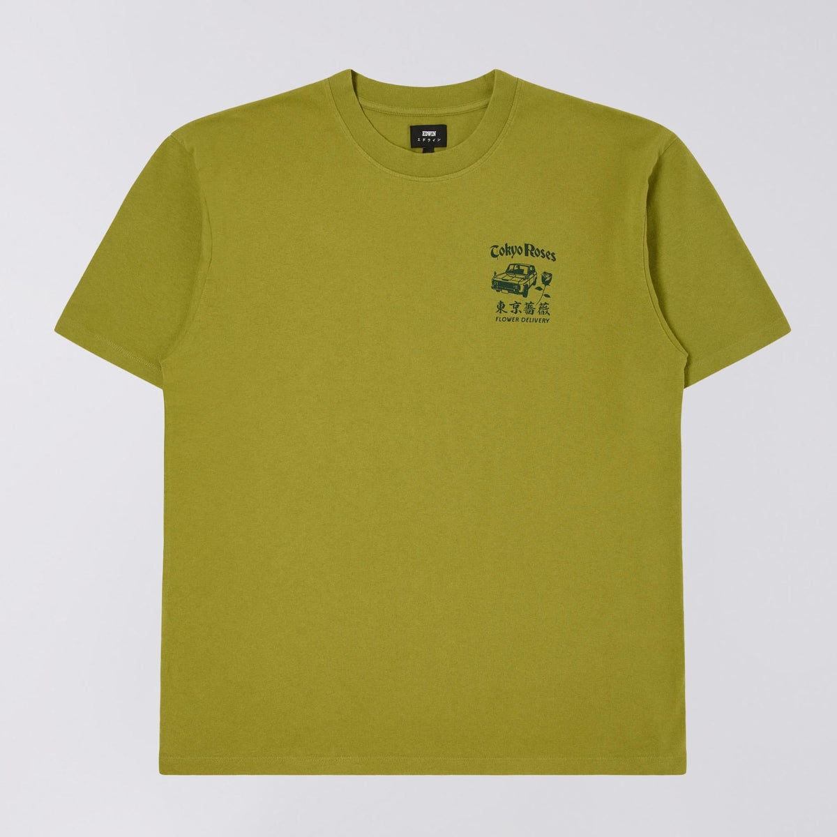 Edwin Tokyo Roses T-Shirt - Wakame Green