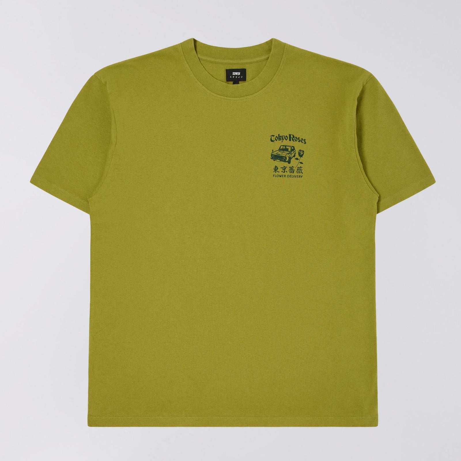 Edwin Tokyo Roses T-Shirt - Wakame Green