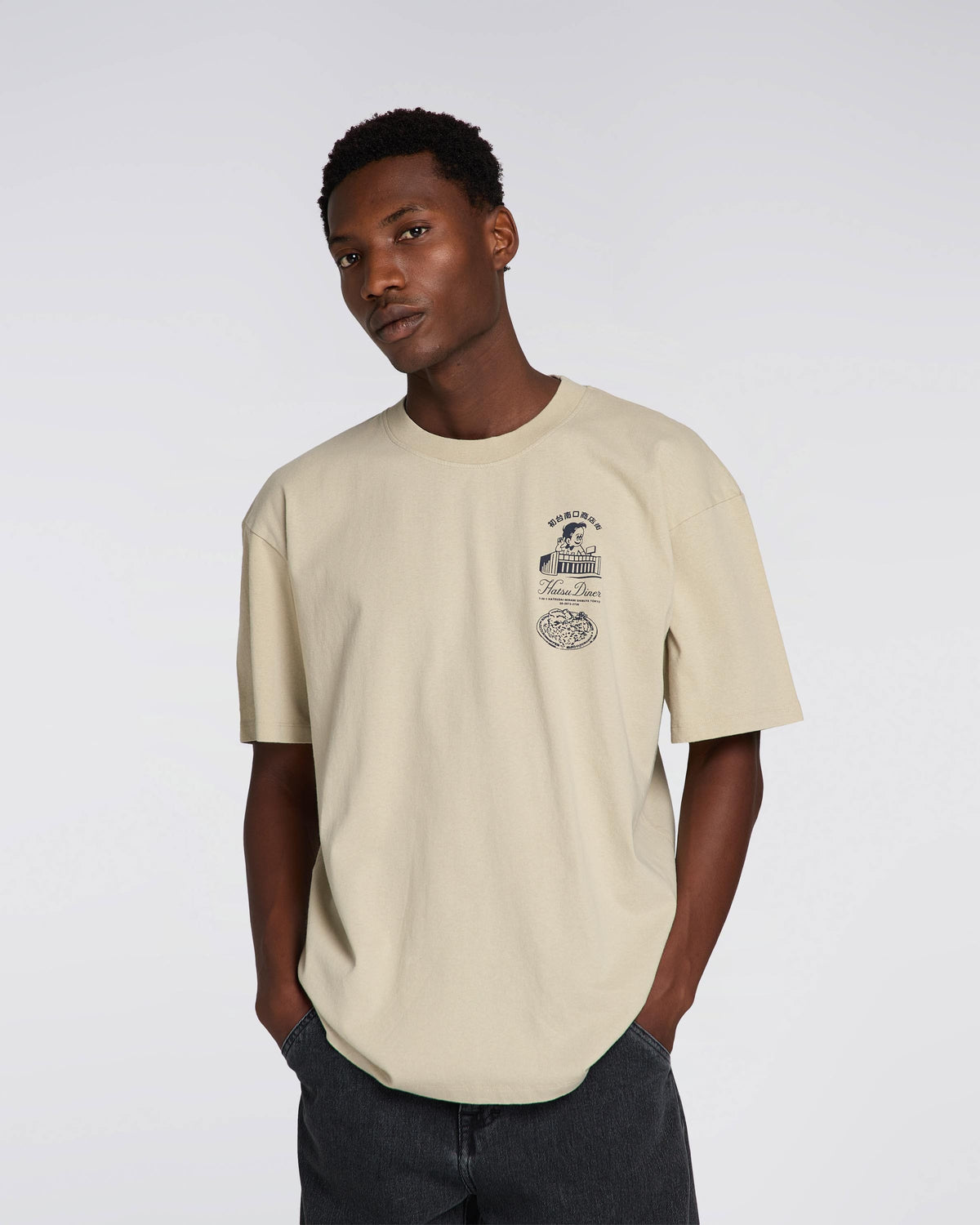 Edwin Hatsu Diner T-Shirt - Abbey Stone