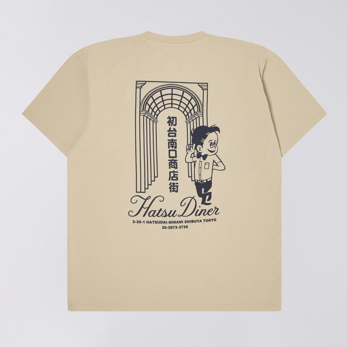 Edwin Hatsu Diner T-Shirt - Abbey Stone