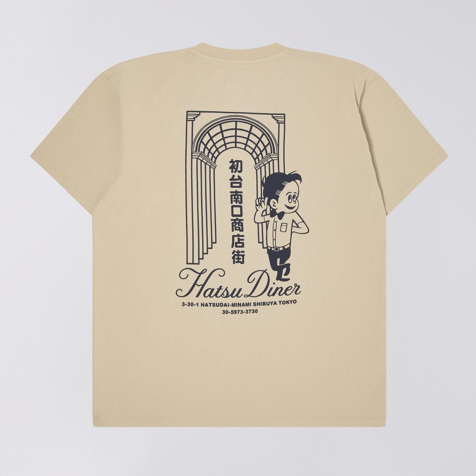 Edwin Hatsu Diner T-Shirt - Abbey Stone