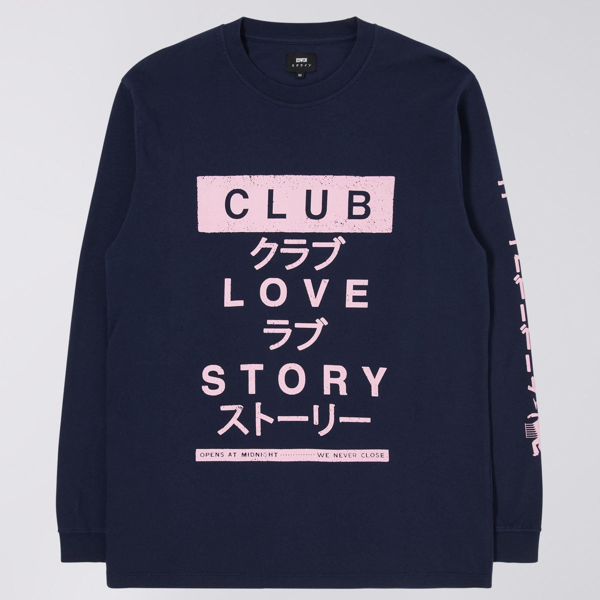 Edwin Club Love Story LS T-Shirt - Maritime Blue