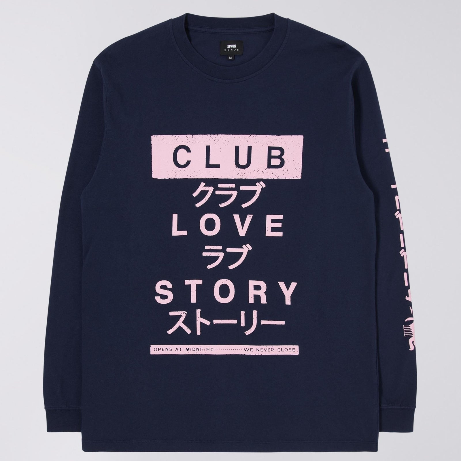 Edwin Club Love Story LS T-Shirt - Maritime Blue