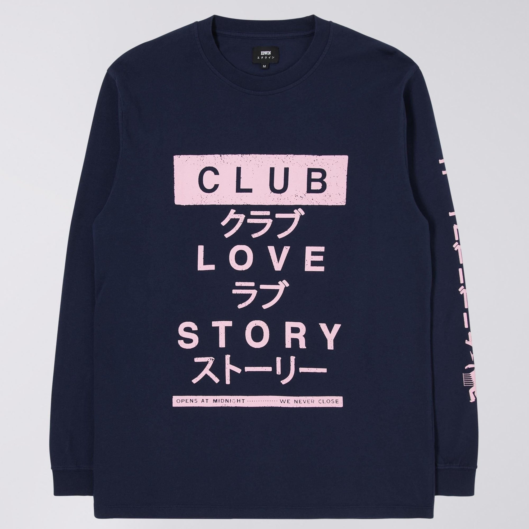 Edwin Club Love Story LS T-Shirt - Maritime Blue