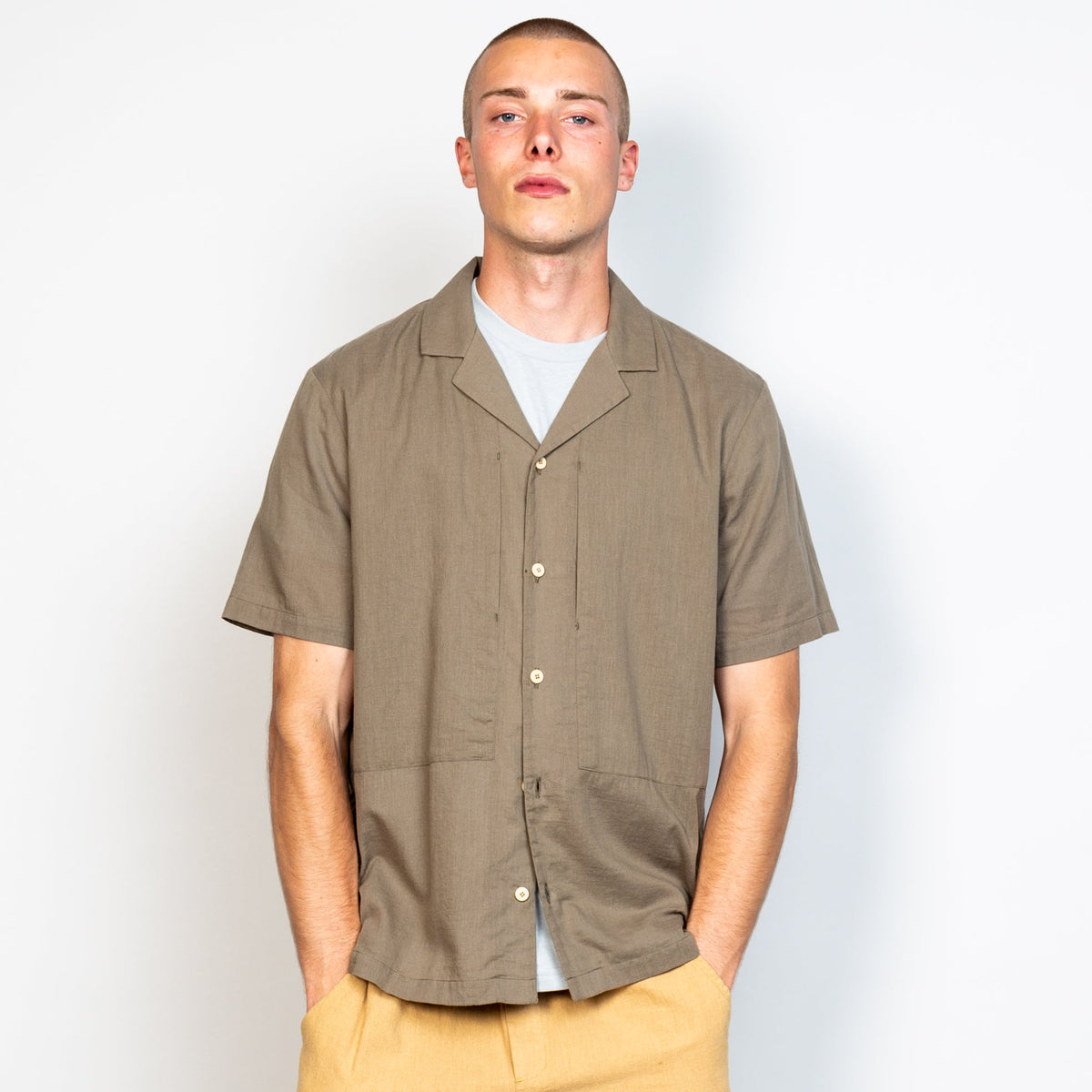 Folk Junction Shirt - Mid Olive