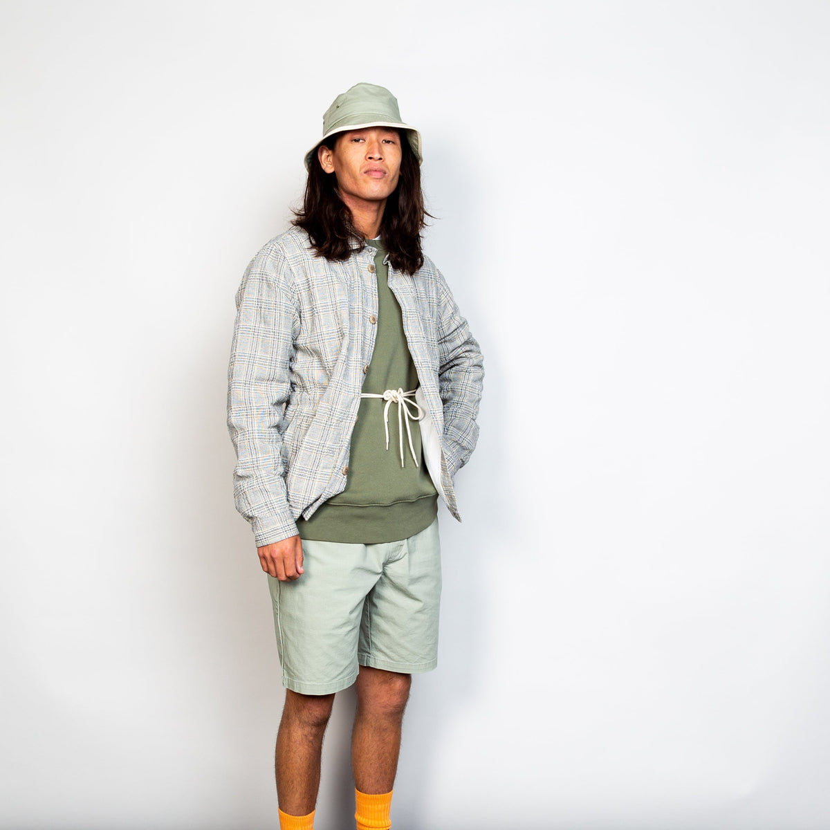 Folk Assembly Jacket - Ecru Crinkle Check