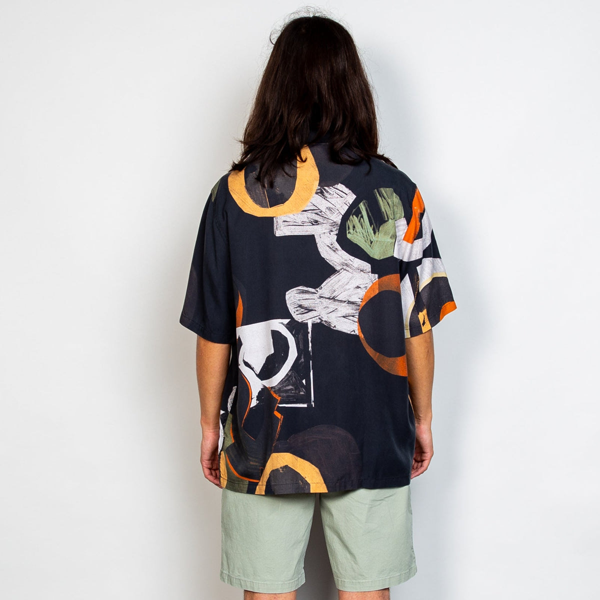 Folk Gabe Shirt - Burnt Orange Multi Dot