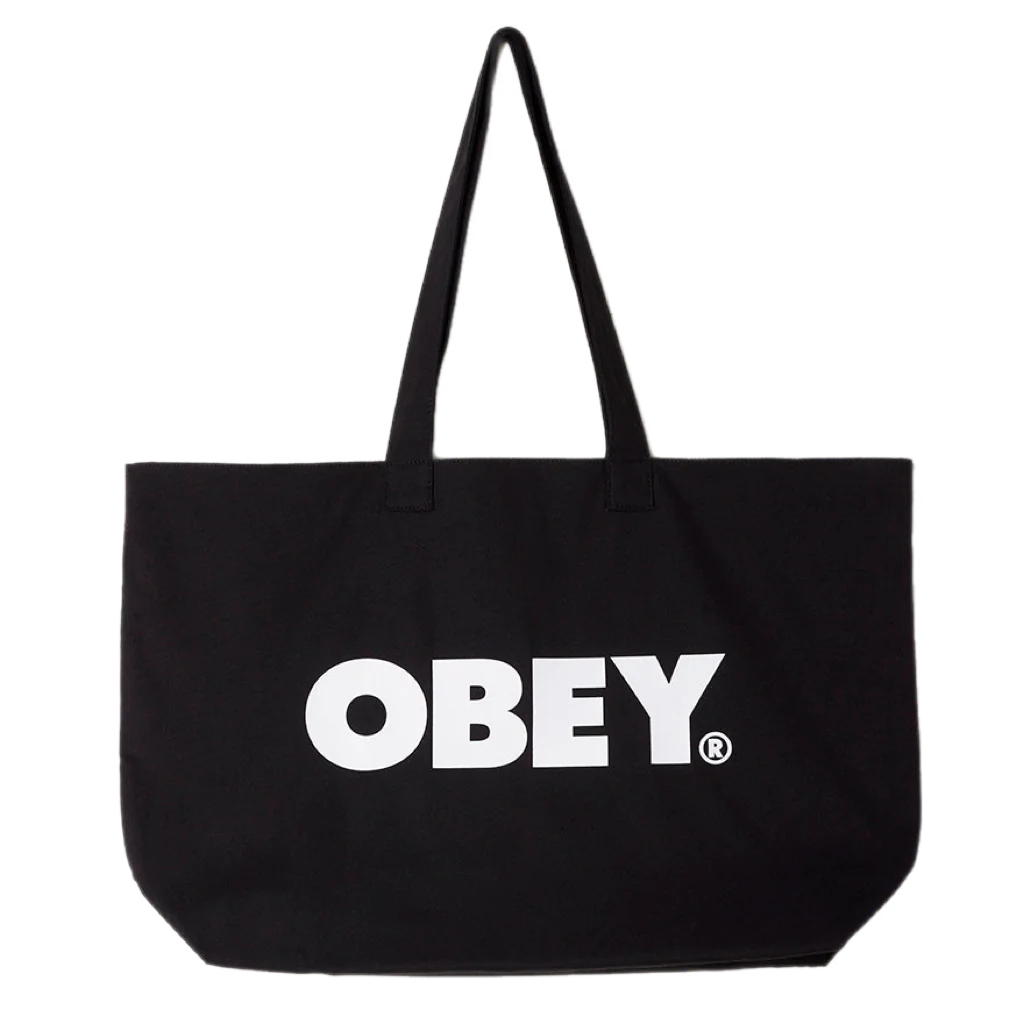 Obey Canvas Tote Bag - Black / White