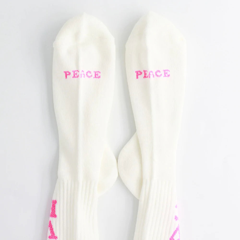 Rostersox Love Sock - Ecru / Pink