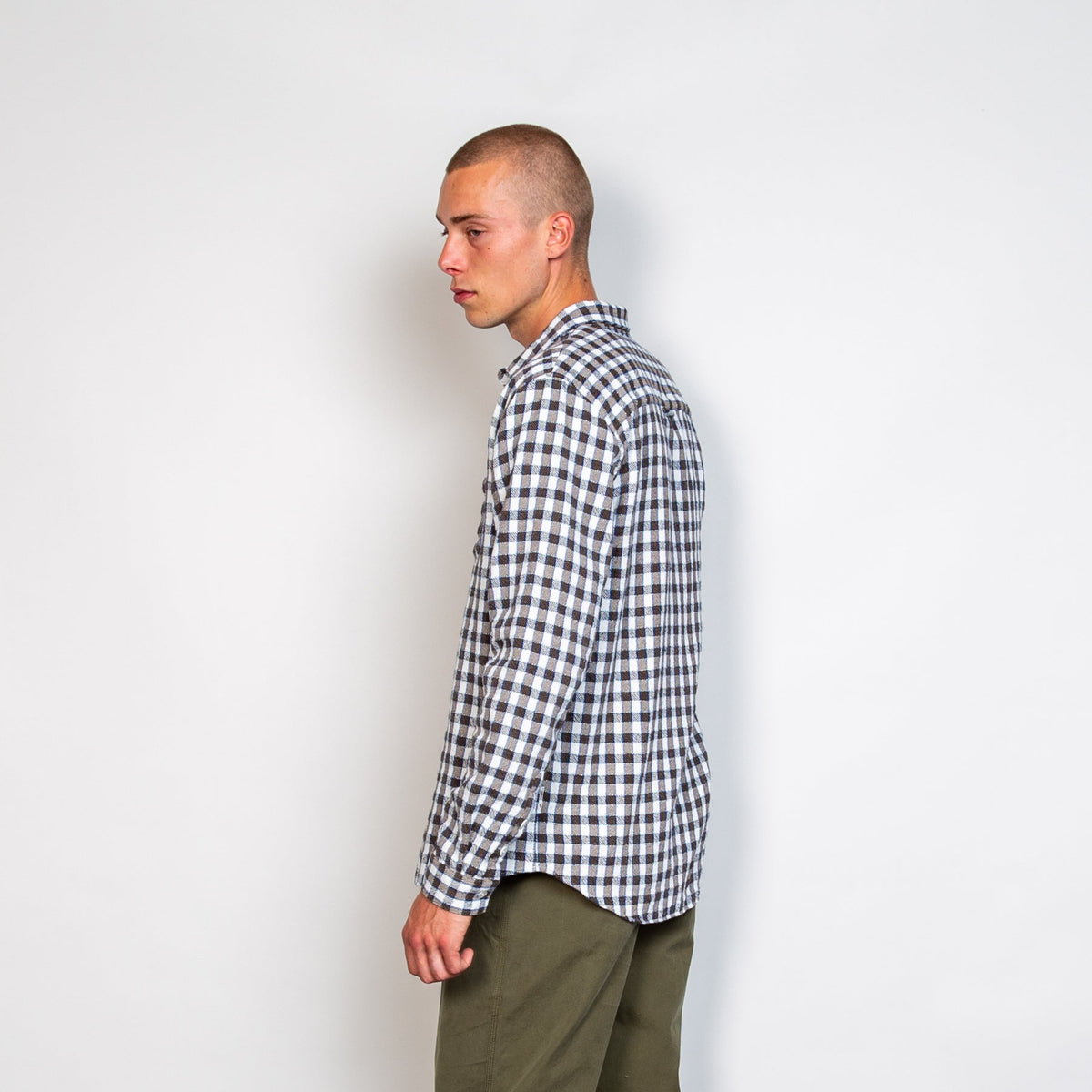 Folk Relaxed Fit Shirt - Brown / Cobalt Check