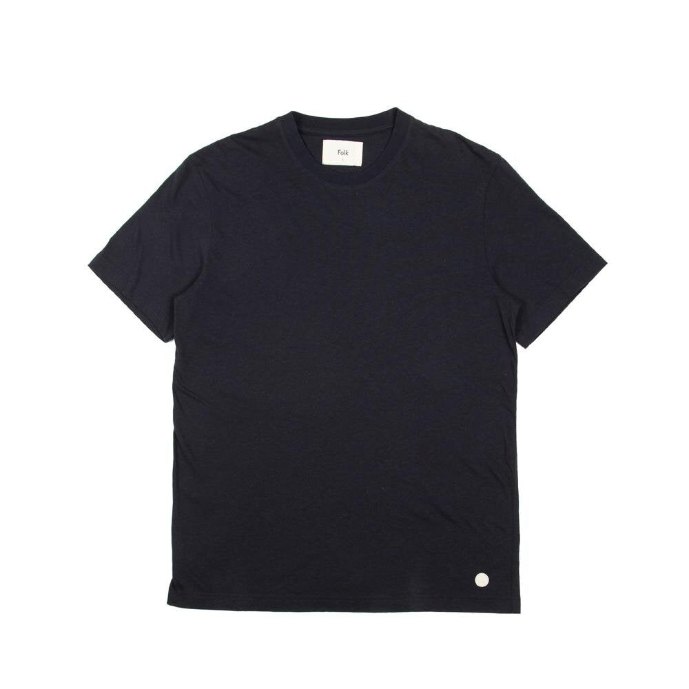 Folk Slub Assembly T-Shirt Black