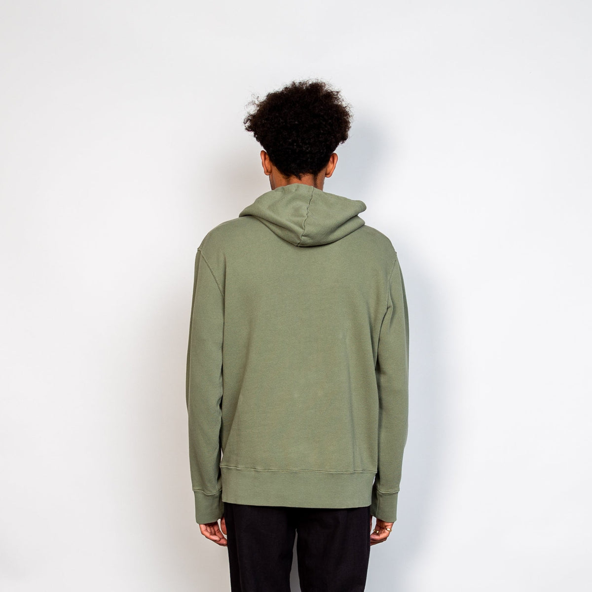 Folk Boxy Hoodie - Mid Olive
