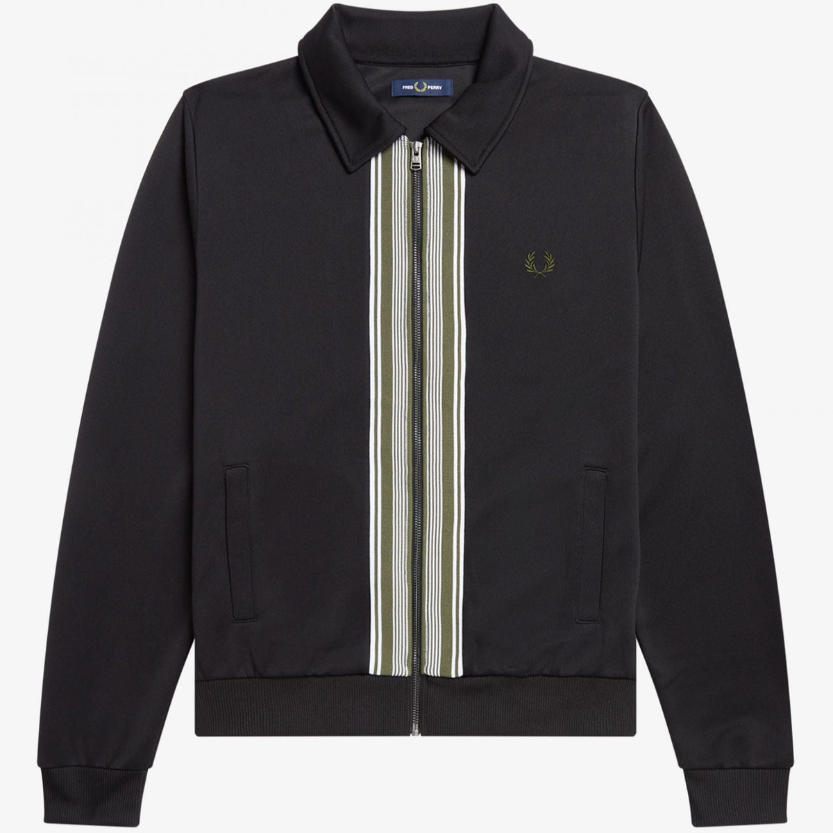 Fred Perry Flat Knit Track Jacket - Black