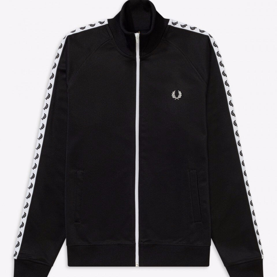 Fred Perry Taped Track Jacket Black