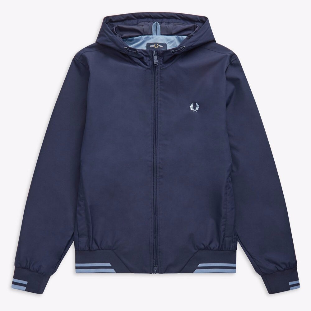 Fred Perry Hooded Brentham Jacket Carbon Blue