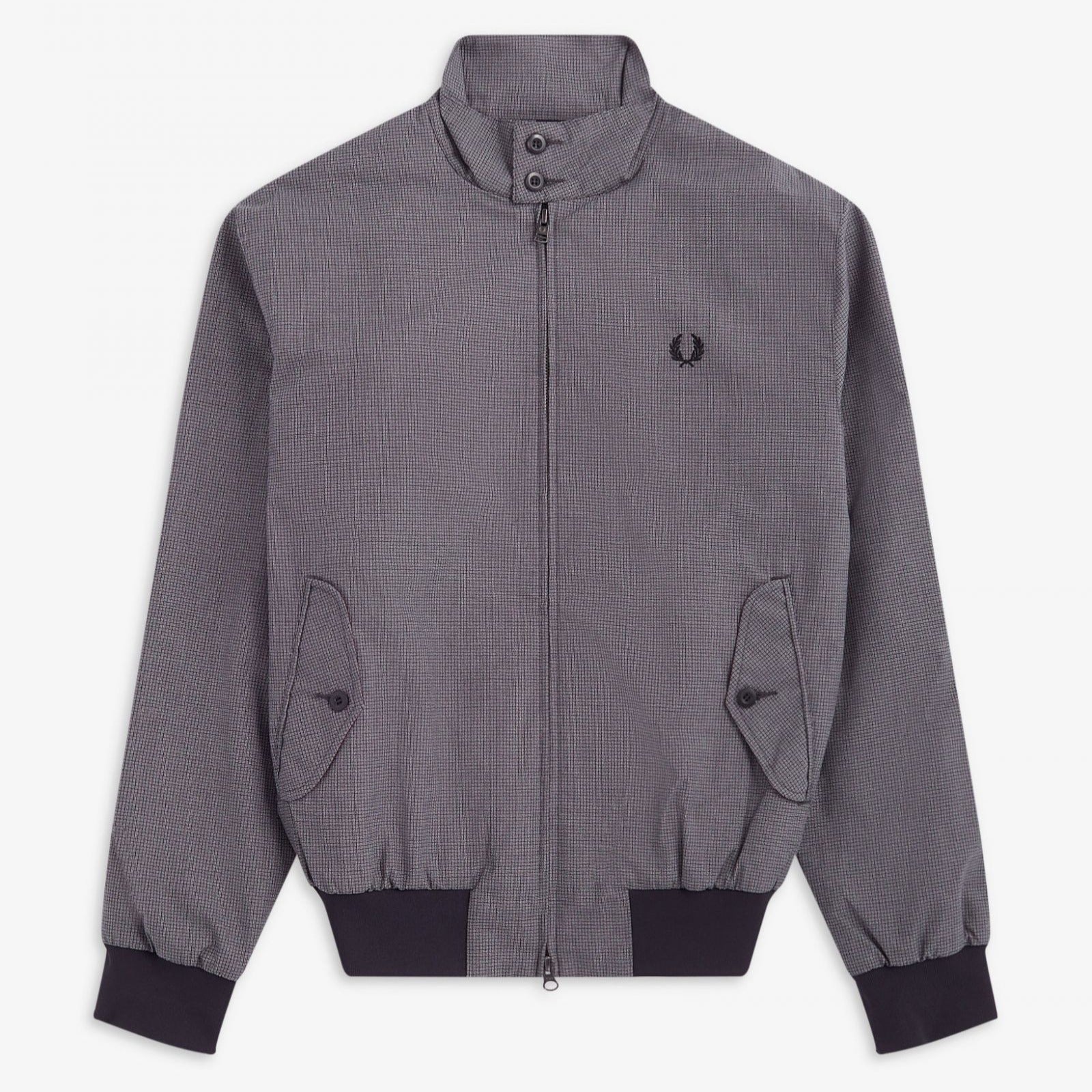 Fred Perry Jacquard Harrington Jacket Black