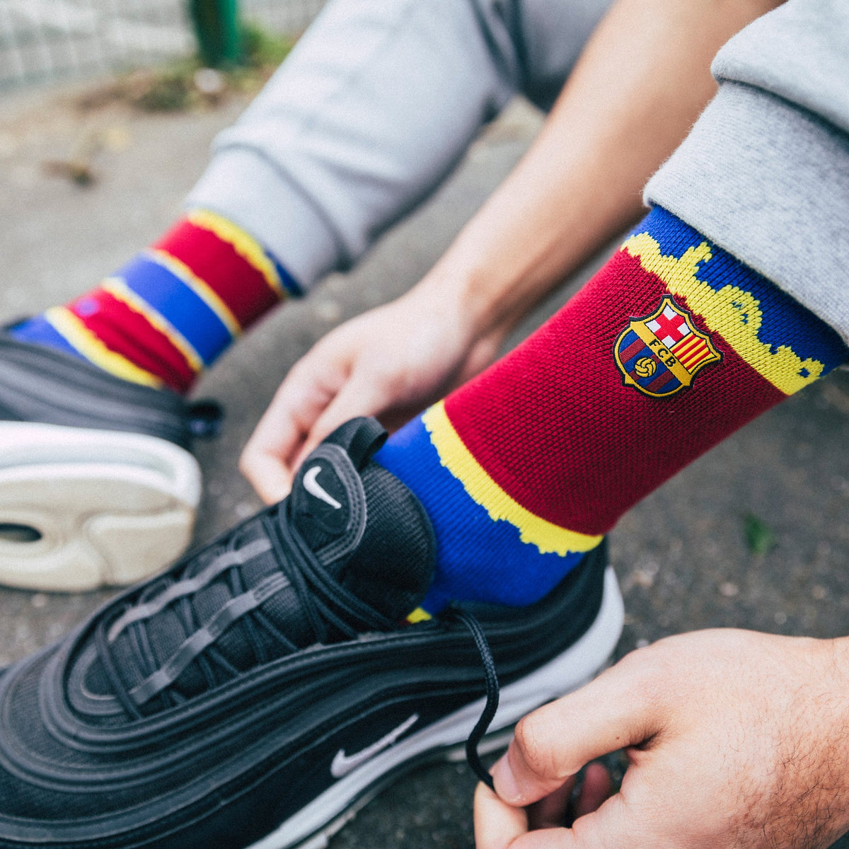 Stance FCB Stripe Sock - Maroon