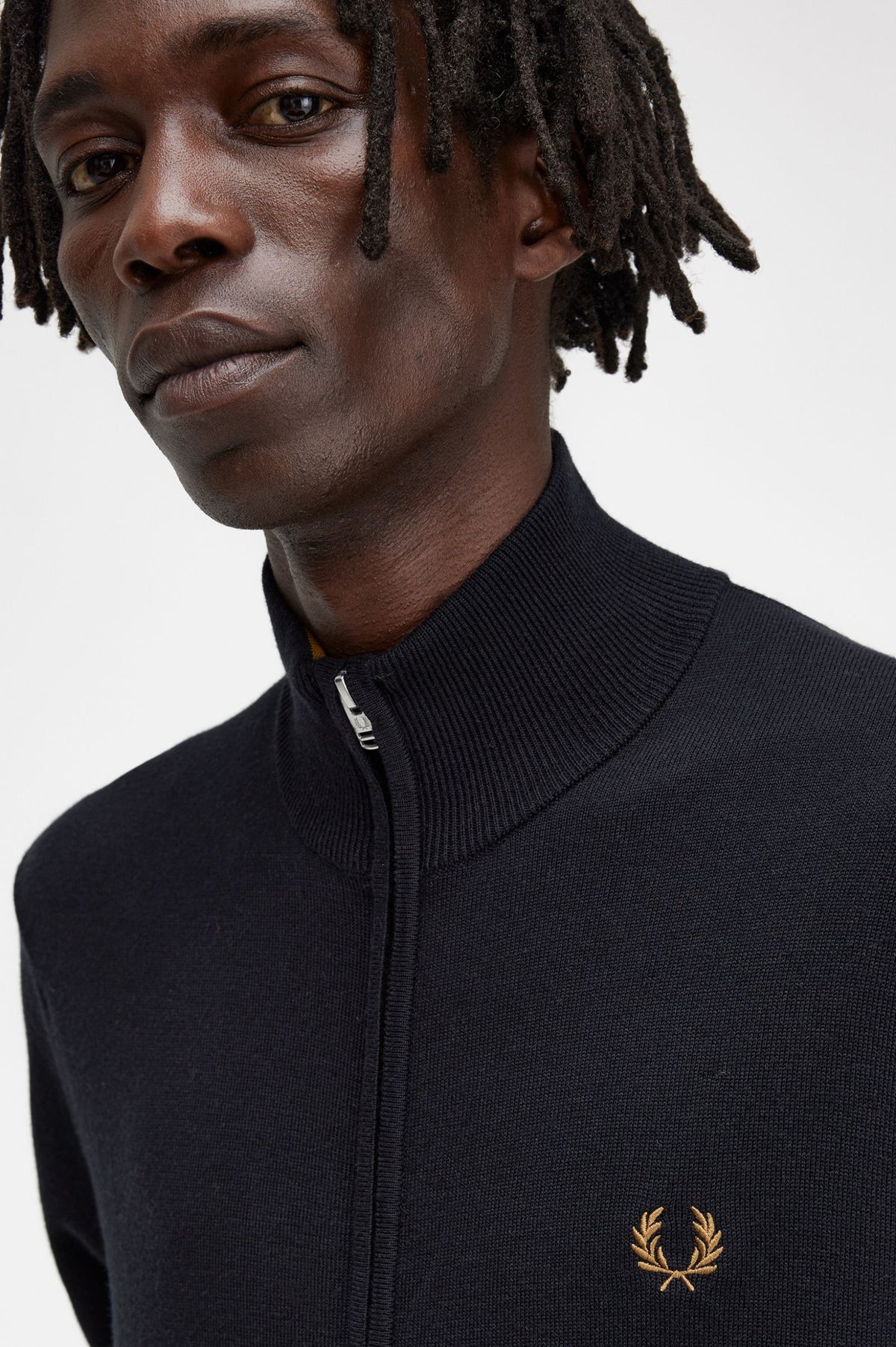 Fred Perry Classic Zip Through Cardigan - Black