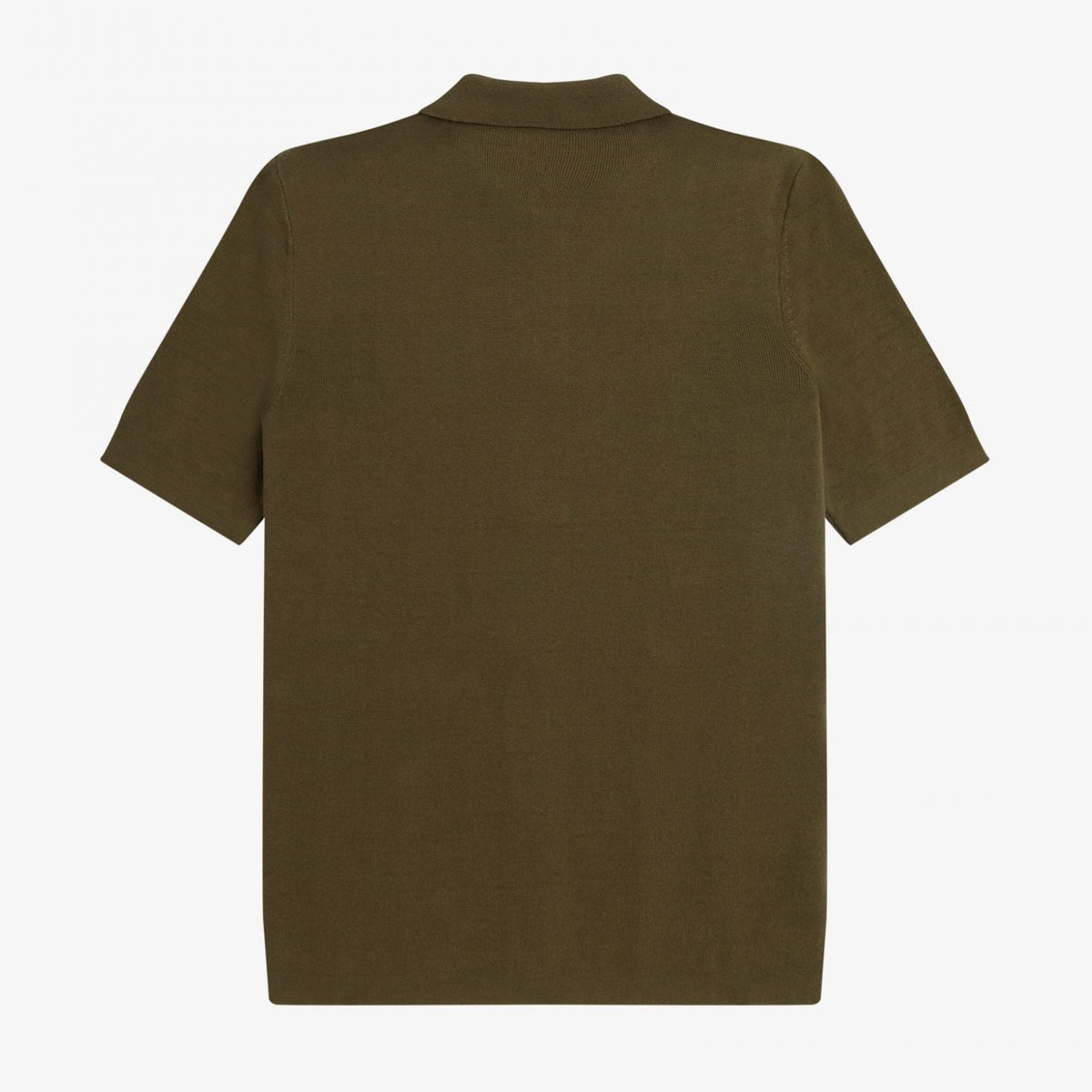 Fred Perry Button Through Knitted Shirt - Uniform Green