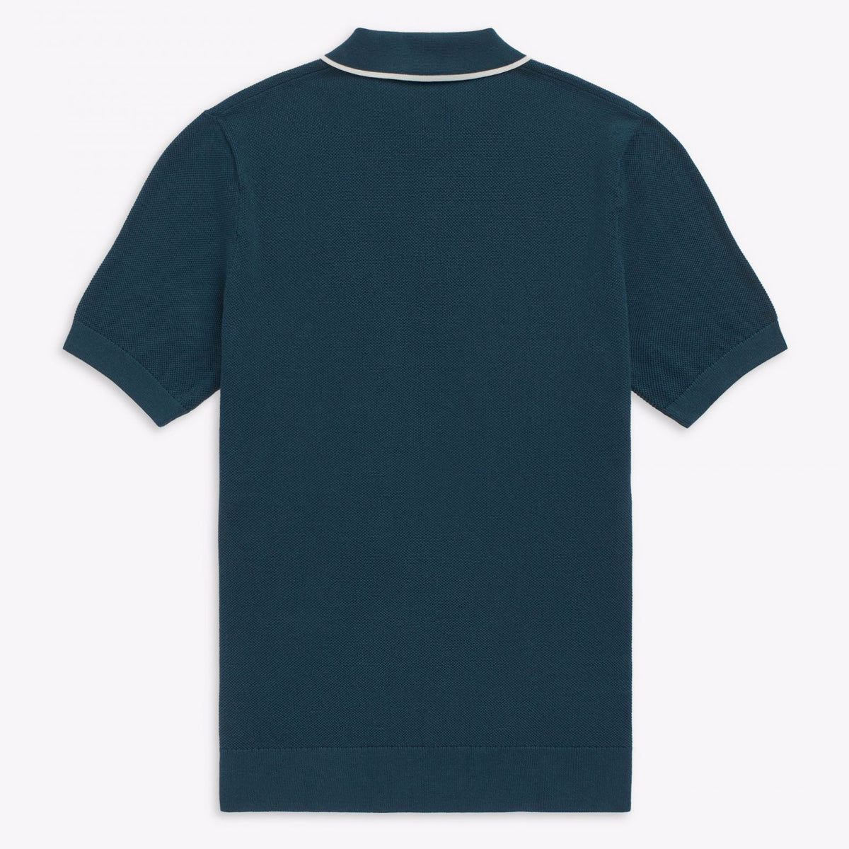 Fred Perry Tipped Knitted Polo Petrol Blue