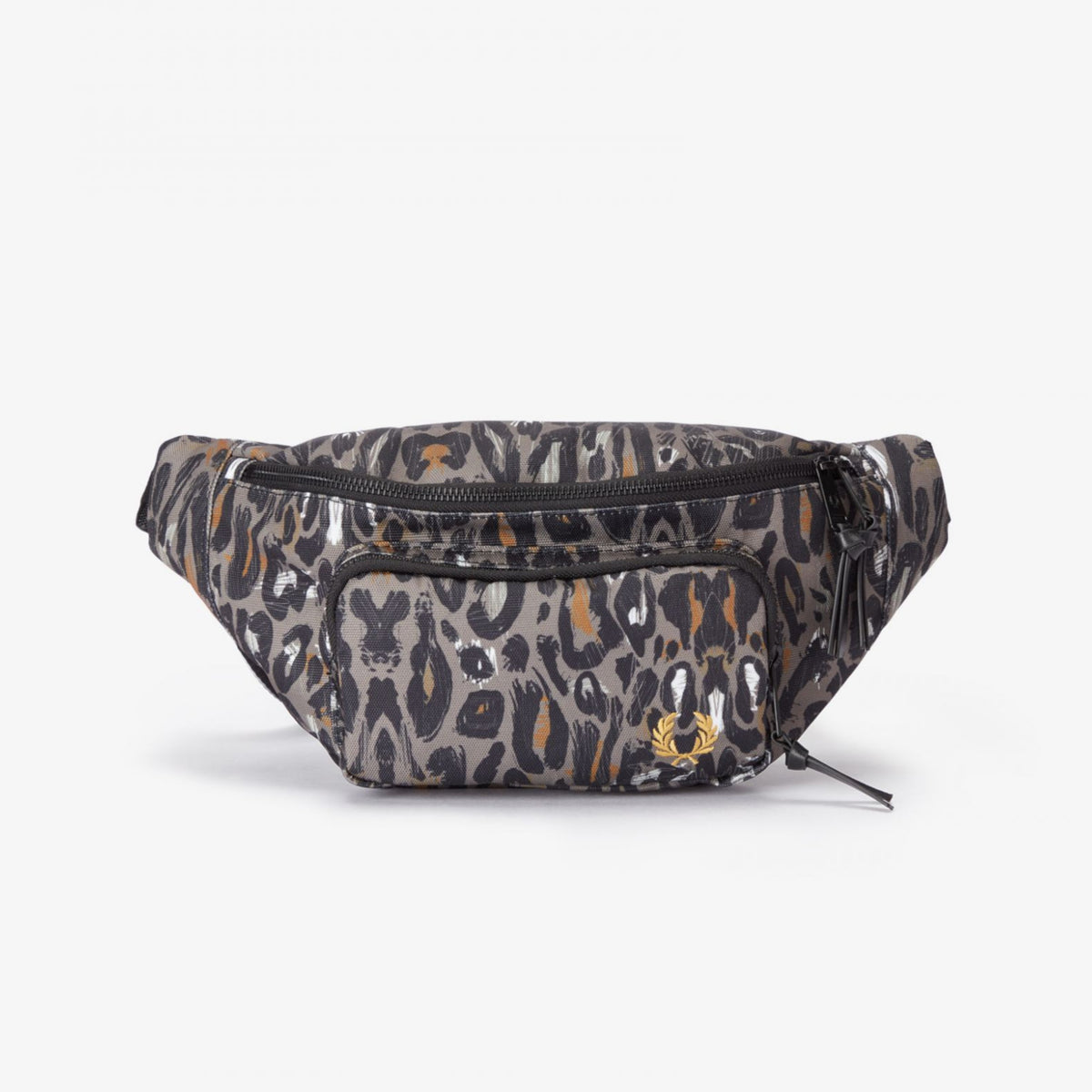 Fred Perry Leopard Print Crossbody Bag - Black Iris