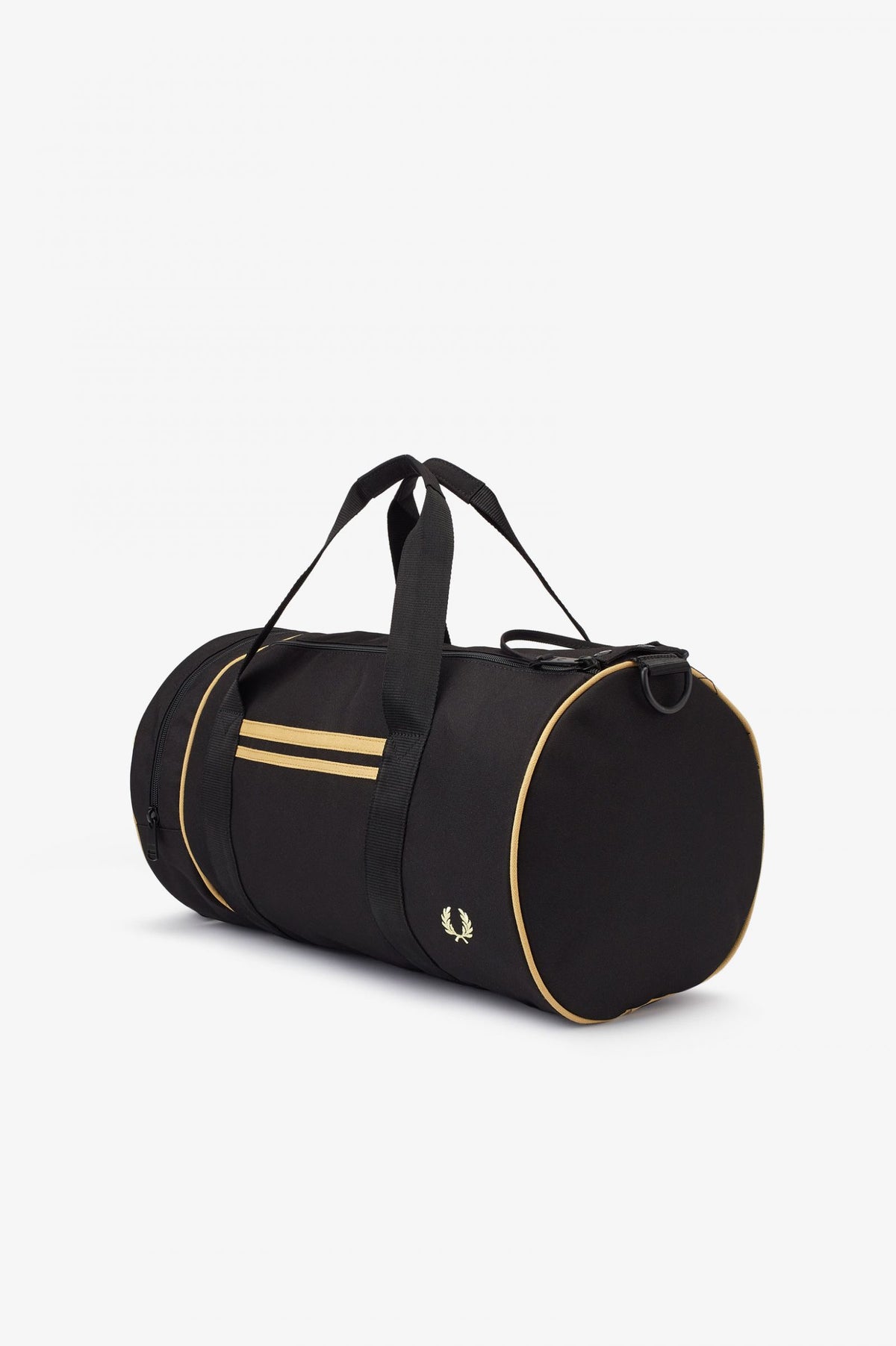 Fred Perry Tipped Barrel Bag Black / Champange