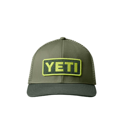 Yeti Logo Badge Trucker - Highlands Olive