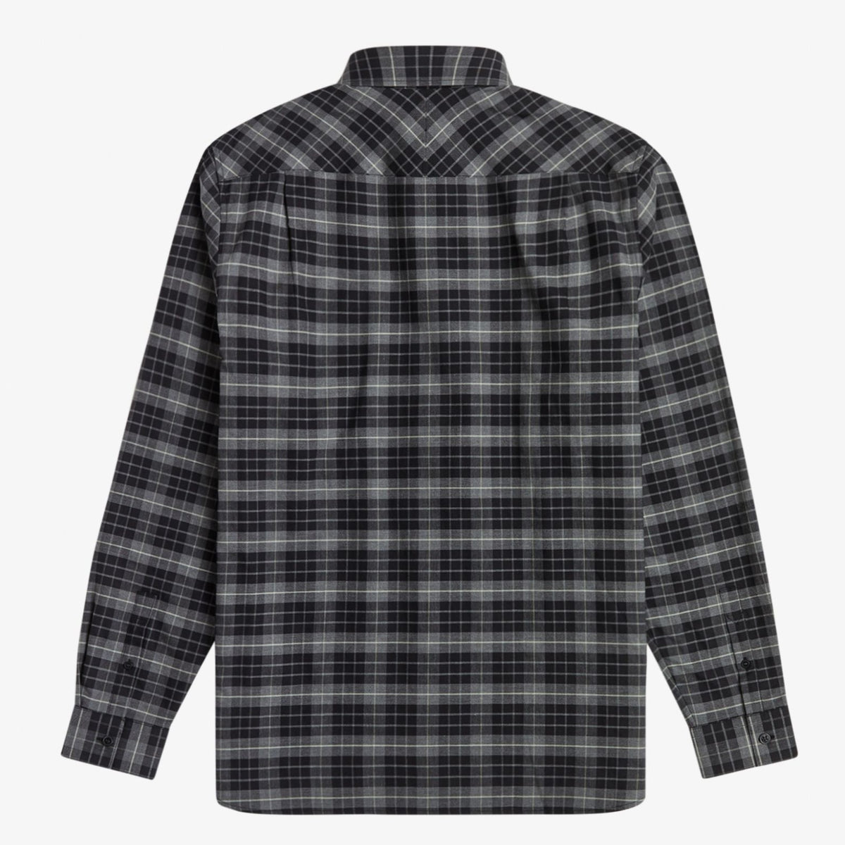 Fred Perry Tonal Check Shirt - Black