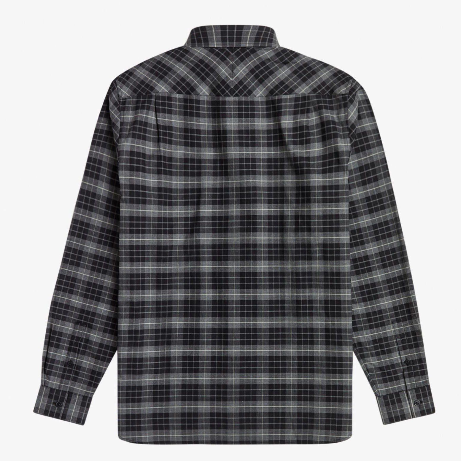 Fred Perry Tonal Check Shirt - Black