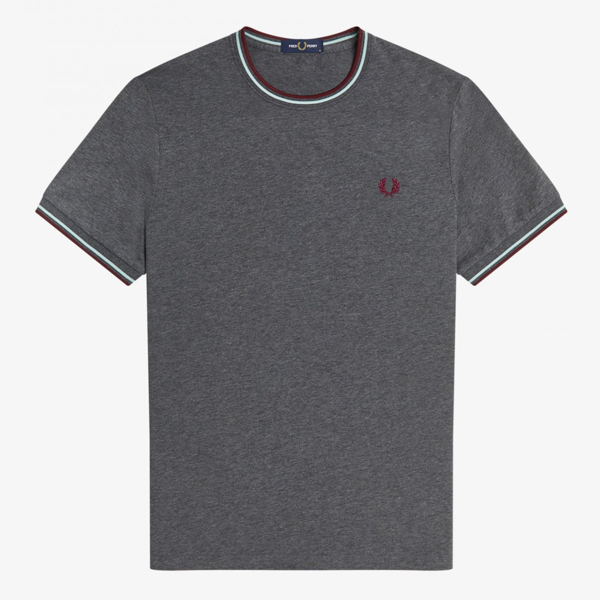 Fred Perry Twin Tipped T-Shirt - Charcoal Marl