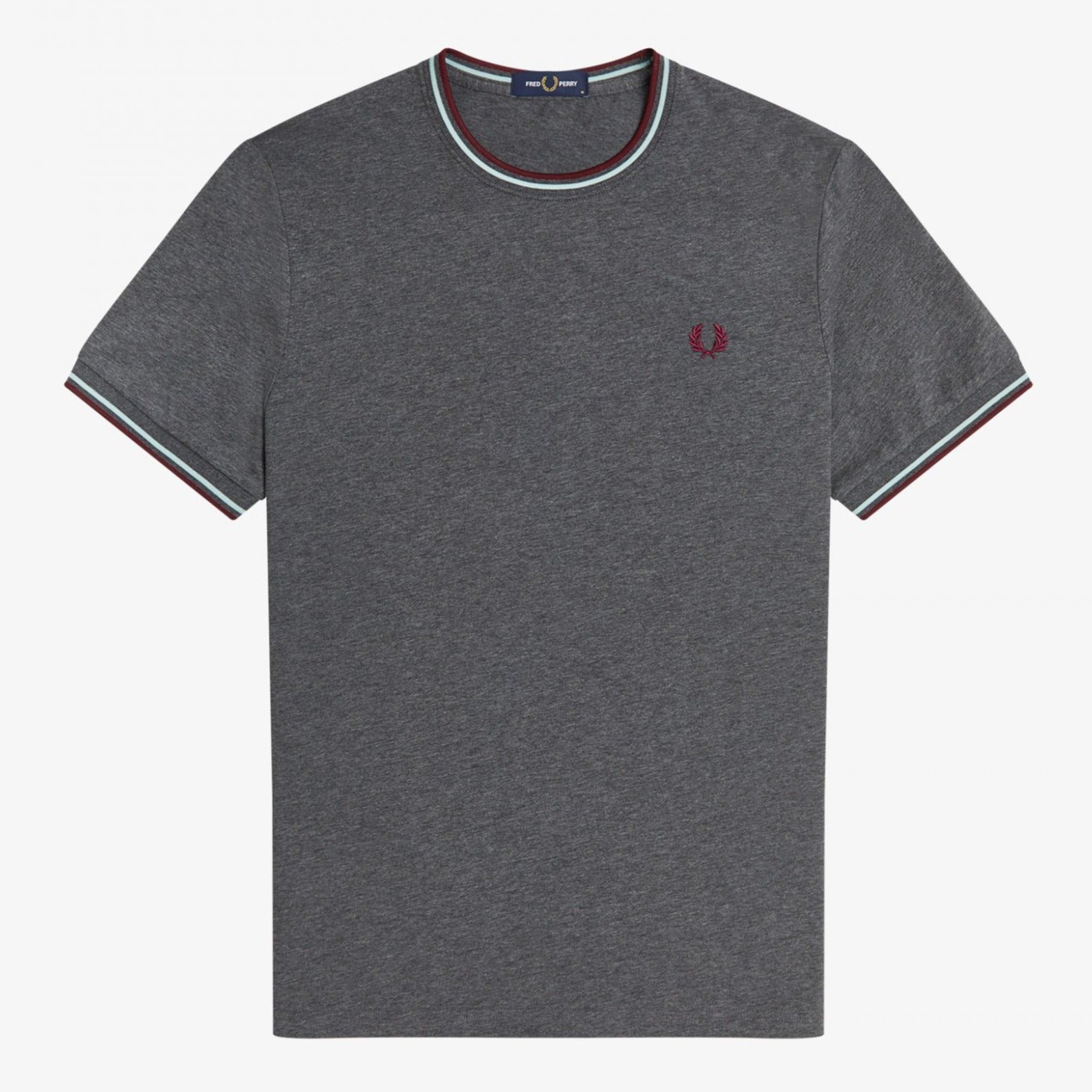 Fred Perry Twin Tipped T-Shirt - Charcoal Marl