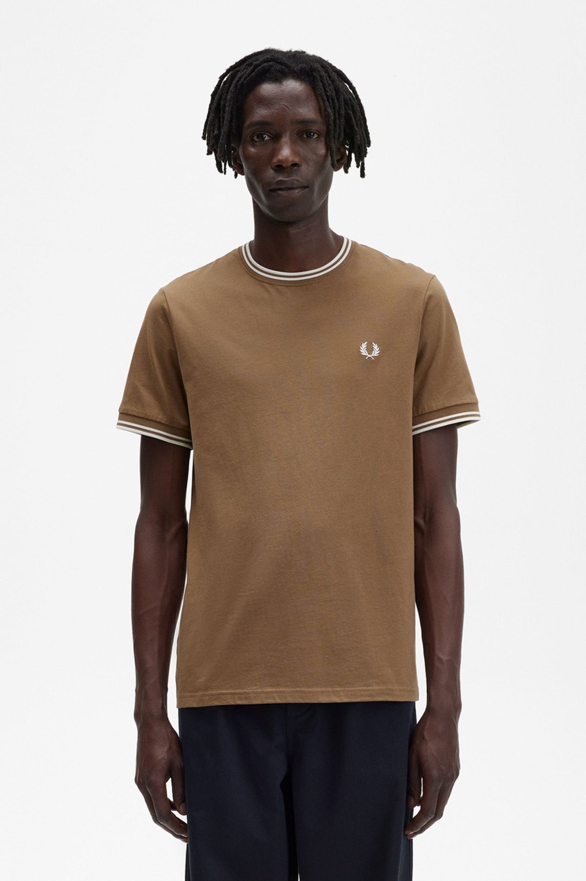 Fred Perry Twin Tipped T-Shirt - Shaded Stone