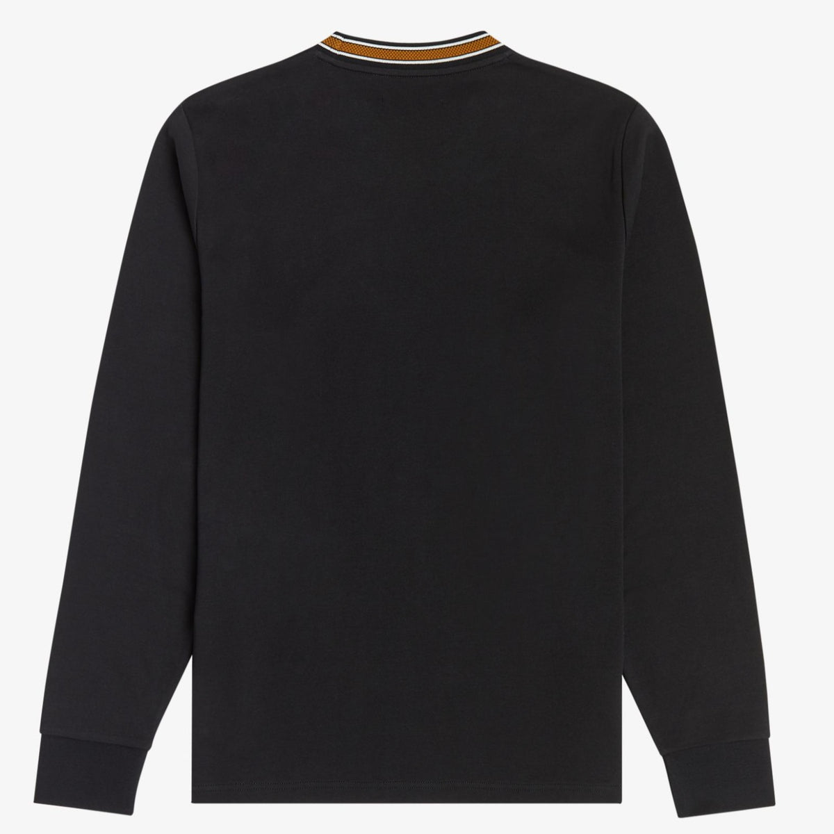 Fred Perry Tramline Tipped LS T-Shirt - Black
