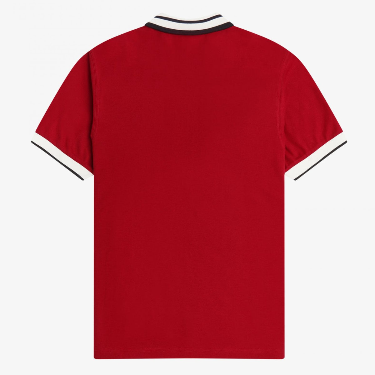 Fred Perry Zip Neck Polo Shirt - Blood