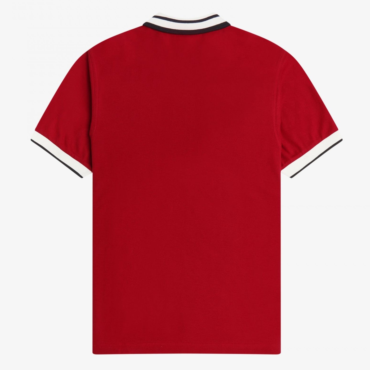 Fred Perry Zip Neck Polo Shirt - Blood